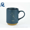 Caneca de cerâmica azul impressa personalizada Constellation Coffee Cup